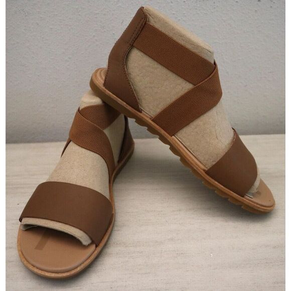 Sorel Women's Sz 7.5 Velvet Tan Leather Ella II Pull-On Sandals - Picture 10 of 11